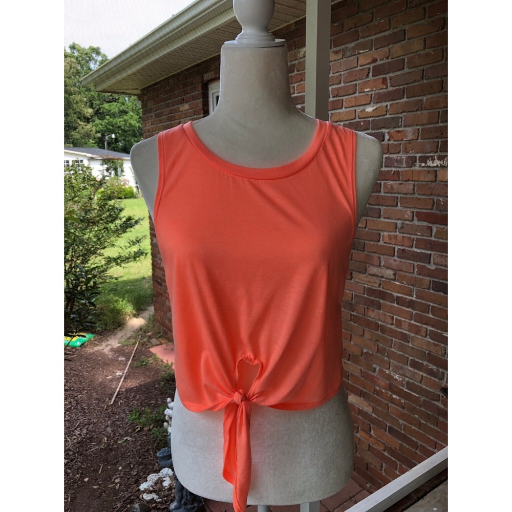Neon Orange Crop Top tank